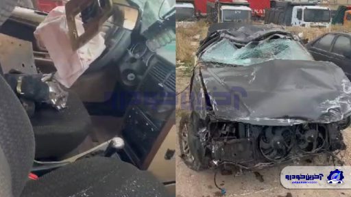 پژو پارسی که در سانحه معاون وزیر صمت نابود شد