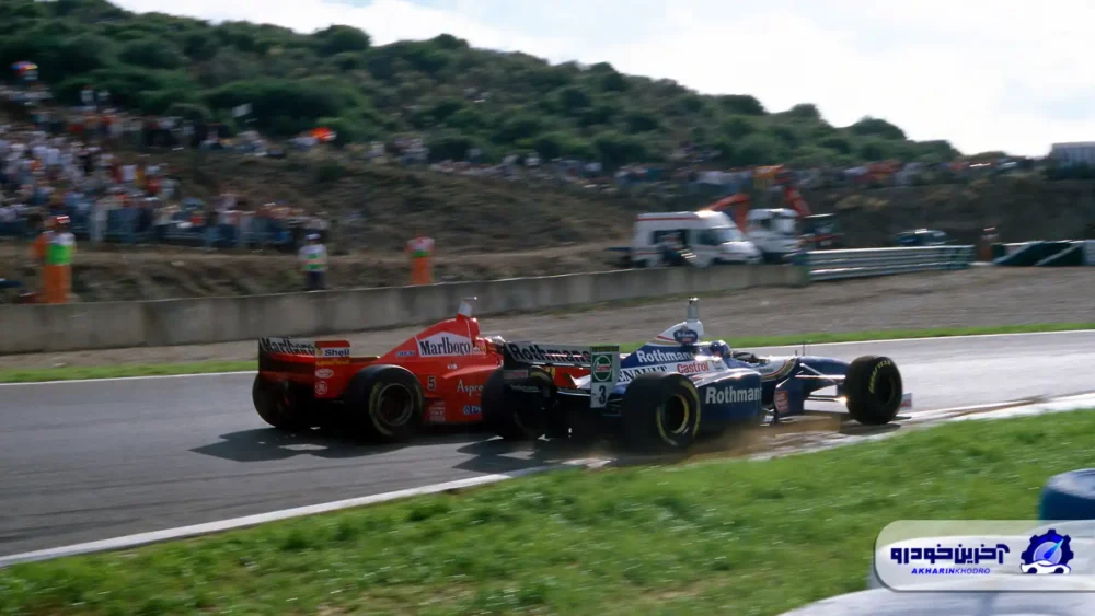 مسابقه شماره 4 ؛ قهرمانی ژاک ویلنوو پس از برخورد با مایکل شوماخر- گرندپری اروپا 1997