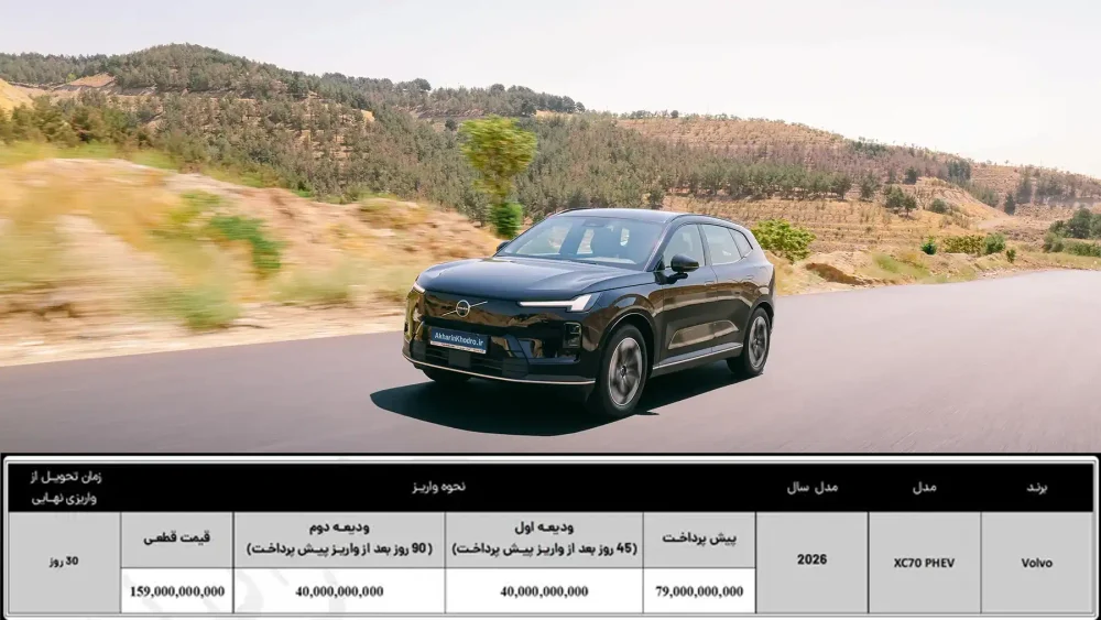 بخشنامه تکمیل وجه نهایی ولوو XC70 ویژه منتخبین اتونوین اعلام شد